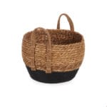 CESTA ALGA FONDO NEGRO PQ.