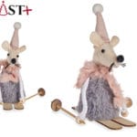 FIGURA RATON CON ESQUIS 16 CM