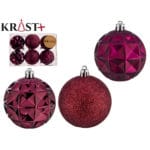 JUEGO 6 BOLA PVC 7 CM VINO