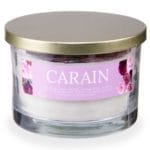 VELA VASO ROSA TAPA DORADA