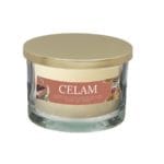 VELA VASO JENGIBRE TAPA DORADA