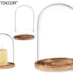 CUPULA CRISTAL B. MADERA 22,5 CM