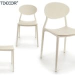 SILLA PLASTICO FORMA BLANCA