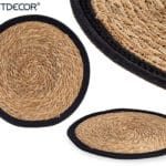 TAPETE NATURAL BORDE NEGRO 35 CM