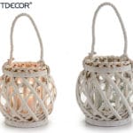 PORTAVELAS REDONDO BLANCO 16 CM