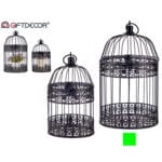 JAULA METAL REDONDA NEGRA 36 CM