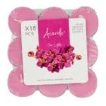 SET 18 VELAS TEA LIGHT ORQUIDEA