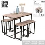 MESA BAR CON 4 TABURETES