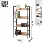 ESTANTERIA 4 ESTANTES 60X28X126