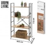 ESTANTERIA 4 ESTANTES 58X23X112