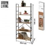 ESTANTERIA 5 ESTANTES 58X23X144