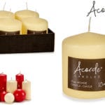 VELA TACO CREMA 9X9X10 CM