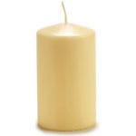 VELA TACO CREMA 9X9X15 CM