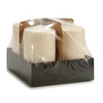 VELA TACO CREMA 9X9X15 CM - Imagen 3