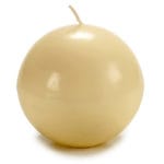 VELA BOLA CREMA 10 CM