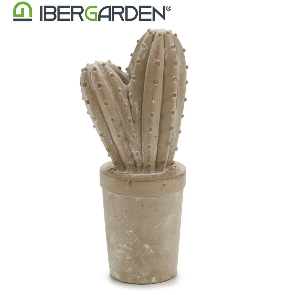 CACTUS 2 PZAS PIEDRA 11X11X28 CM - Imagen 1