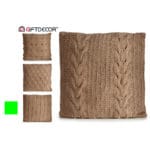 COJIN LANA BEIGE ESPIGA 60X60X20