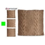 COJIN LANA BEIGE ROMBOS 60X60X20