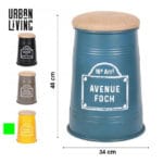 PUF CONICO AMARILLO 48X34 CM