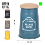 PUF CONICO AZUL 48X34 CM