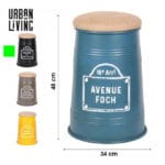 PUF CONICO NEGRO 48X34 CM