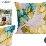 SET 2 COJINES 45X45 HOJAS TURQUE