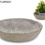 PLATO CEMENTO RELIEVE MIMBRE CIR