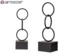 FIGURA AROS NEGRO 12,5X12,5X40,5 - Imagen 3