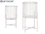MACETERO BARRAS BLANCO 25X25X43 - Imagen 3