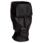 JARRON CARA 3D NEGRA 16X12X24,5