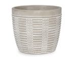 MACETA CEMENTO RAYADA 17X15