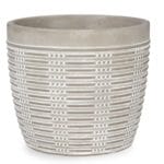 MACETA CEMENTO RAYADA 17X15