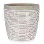 MACETA CEMENTO RAYADA 13,5X13