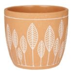MACETA TERRACOTA HOJAS 13,5X13