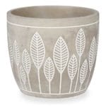 MACETA CEMENTO HOJAS 17X15