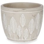 MACETA CEMENTO HOJAS 12,5x10