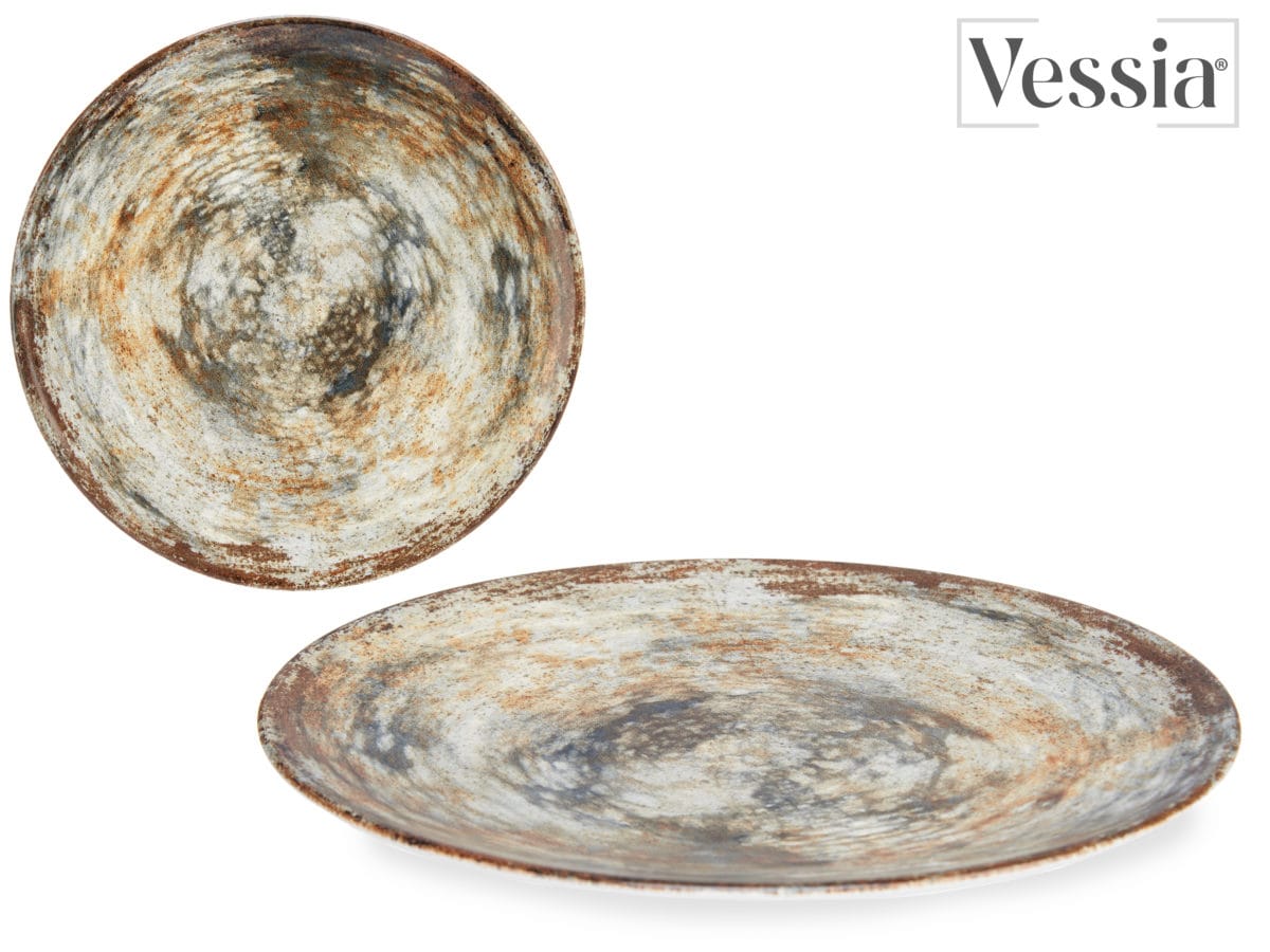 VAJILLA 18 PIEZAS MARRON PIEDRA - Imagen 1
