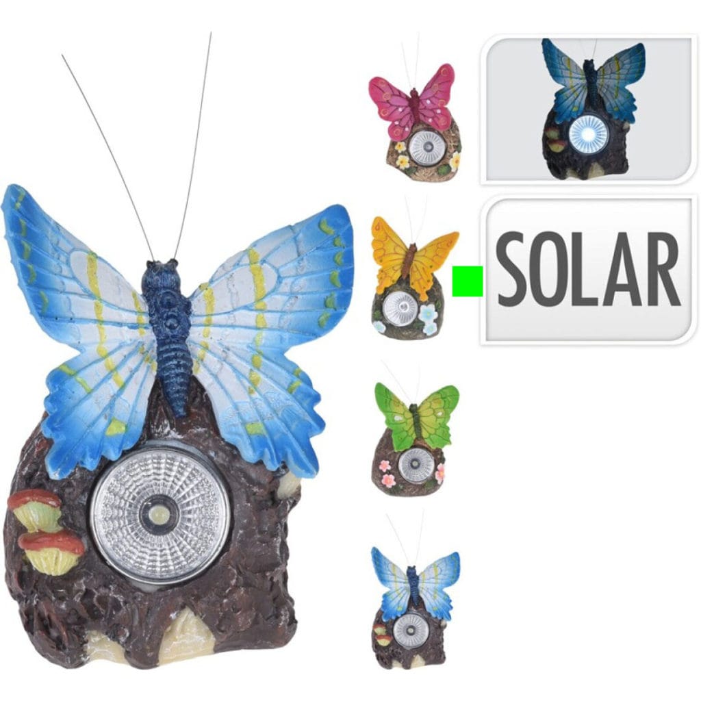 MARIPOSA SOLAR NARANJA 11 CM AAZ