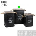 BAZAR CAJA NEGRA 34X34X47 CM