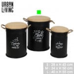 BAZAR BIDON NEGRO 40X55 CM