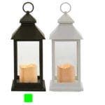 FAROL NEGRO VELA LED 34,5 CM