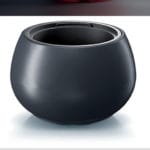 MACETA HEOS BOLA 40 CM NEGRA