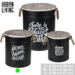 HOME BIDON NEGRO 30X34 CM