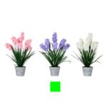 MACETA FLOR AZUL 40X40X56 CM