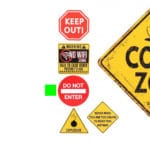 PLACA METAL DO NOT ENTER