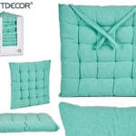 COJIN SILLA LISO TURQU 40X40X5,5