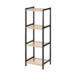 ESTANTERIA 4 ESTANTES BAMBU NEGR