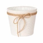 MACETERO TELA BLANCO 12X12 CM