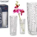 FLORERO CUADRADO RAYAS 6X6X15 CM