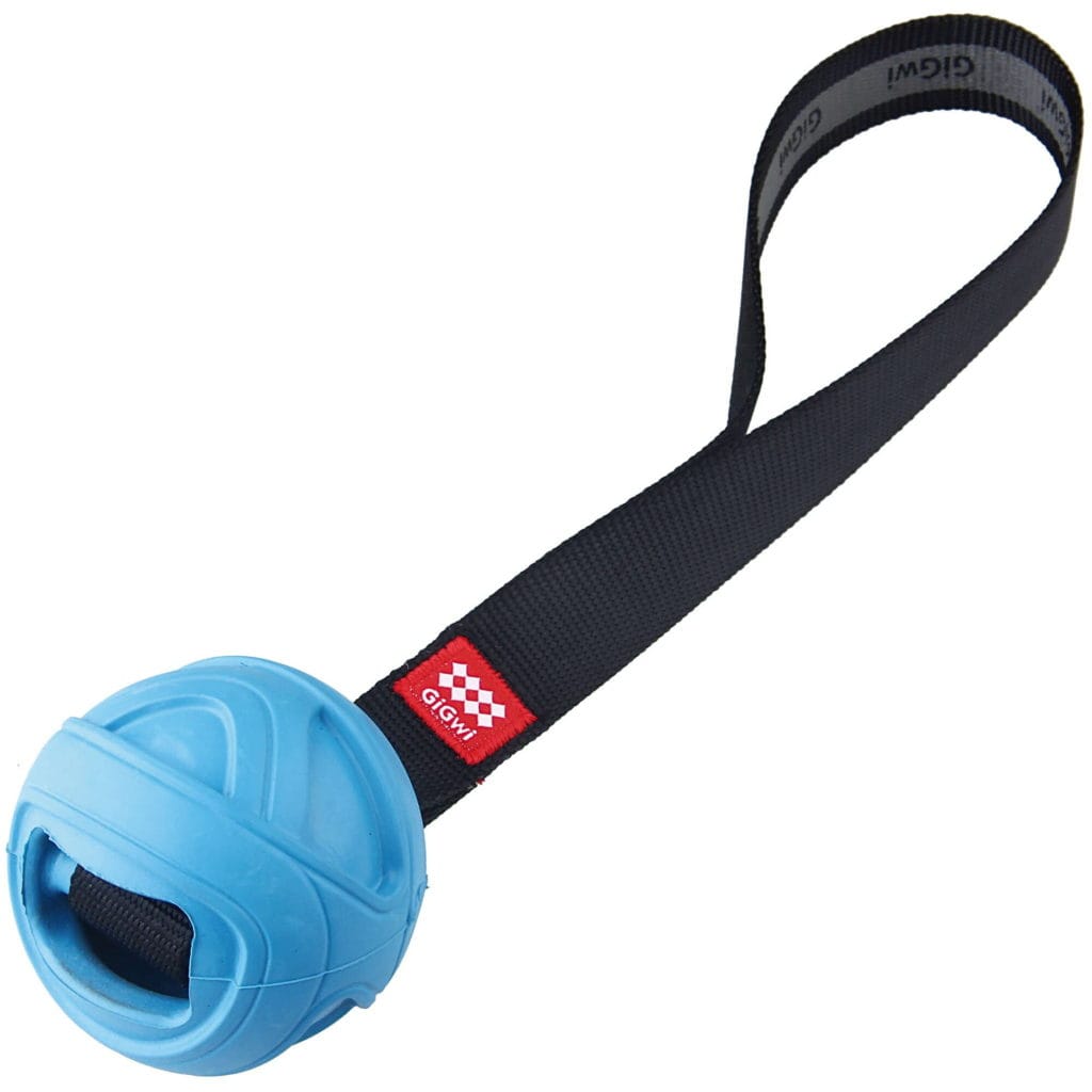 8498 pelota go fetch azul con lanzador gigwi 7 cm detalle 11921